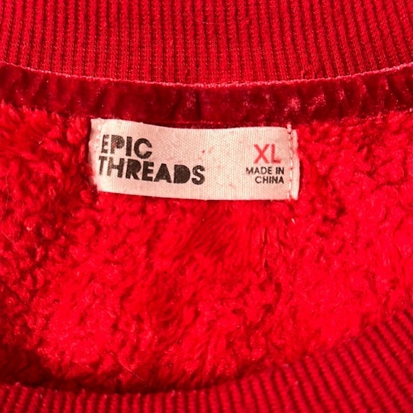 Girls Epic Threads Red Heart velour pullover/ sweatshirt  top, XL, Valentine - Picture 2 of 8